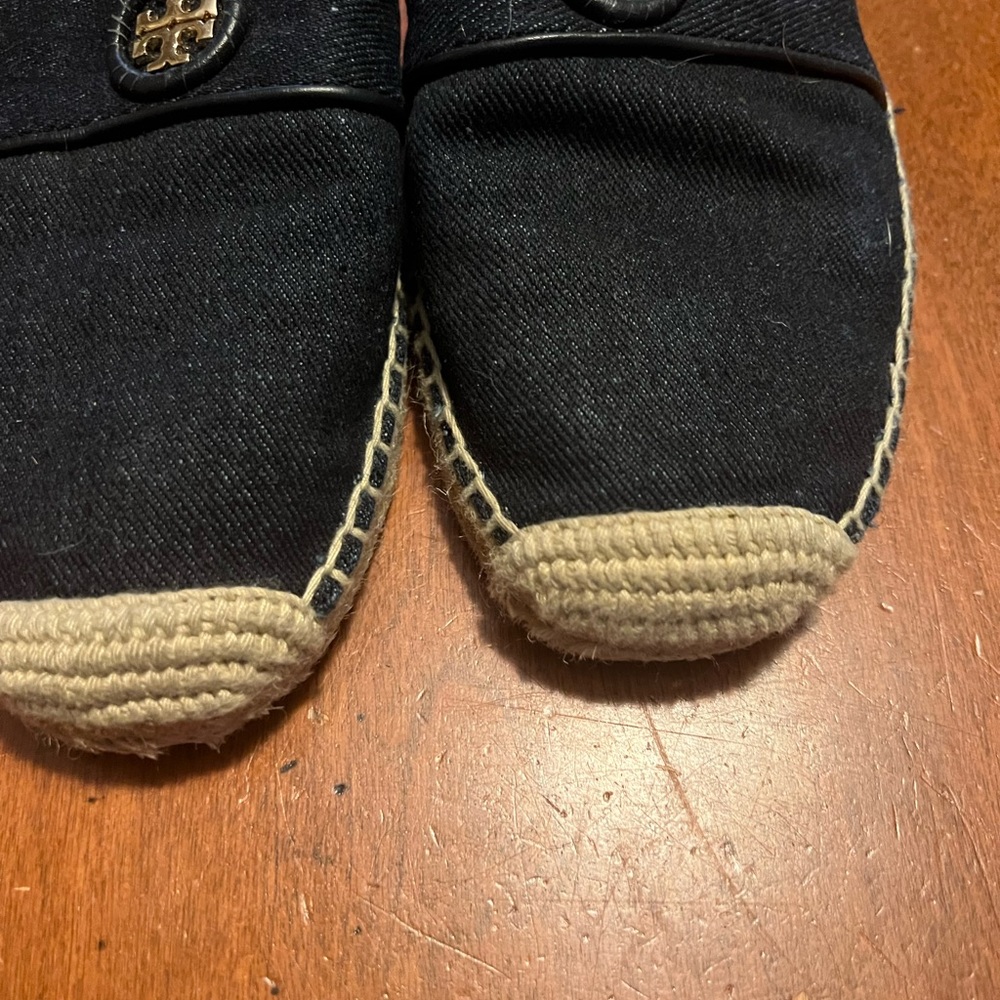 Tory Burch espadrilles dark navy denim 9 - Picture 3 of 9